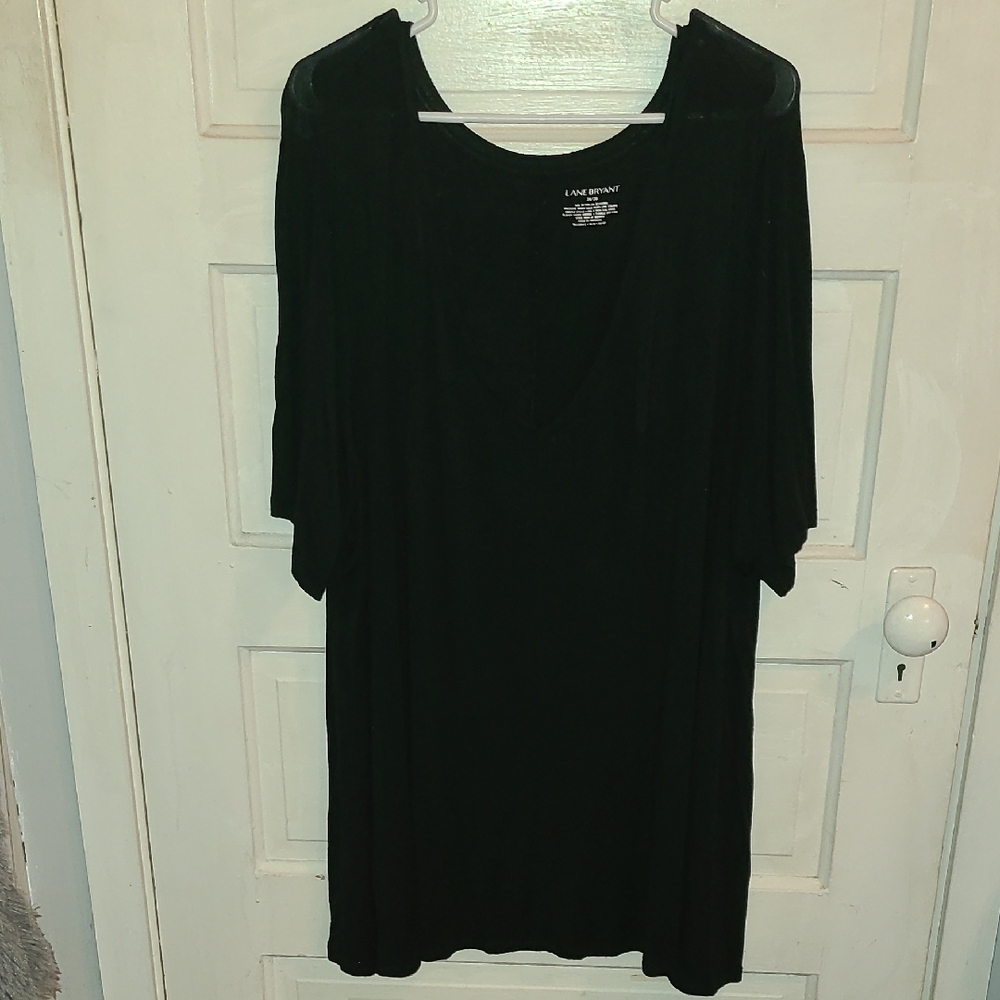 Lane Bryant Classic Black V-Neck Top
